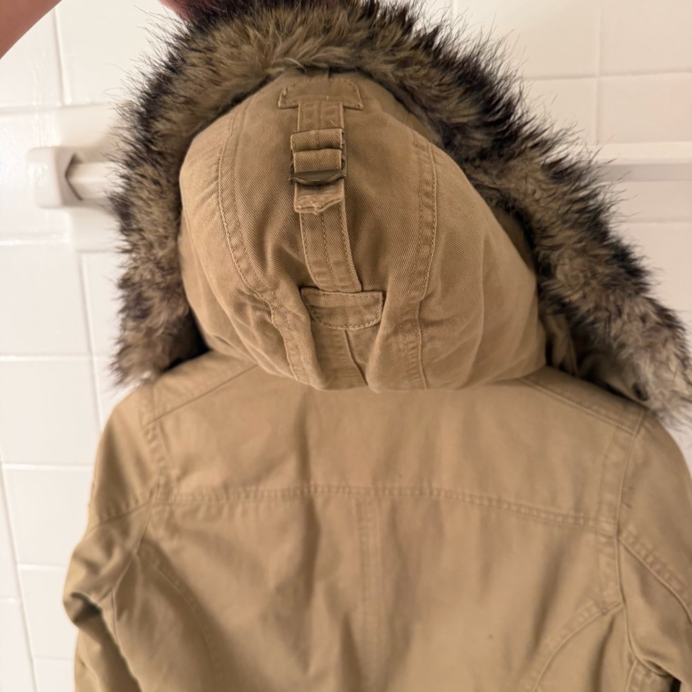 Vintage Y2K Abercrombie & Fitch 2000s Faux Fur Lined + Hooded Jacket - Picture 8 of 8